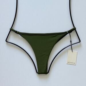 Acacia Swimwear Neema Ribbed Bikini Bottom - Basil – Large - NWT